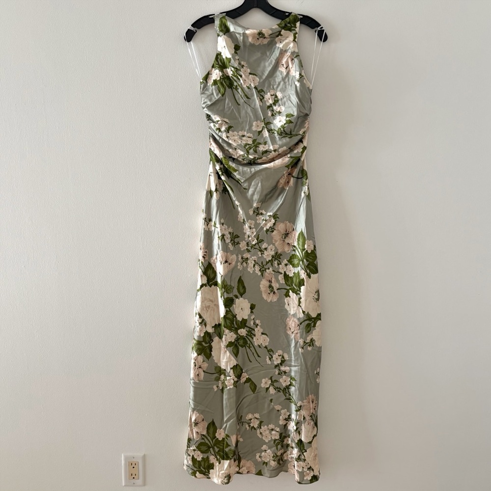 Reformation Sage Green Floral Maxi Dress - Picture 3 of 11